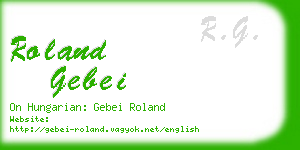 roland gebei business card